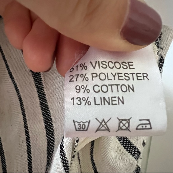 Lug Von Siga Dora Ruffled Striped Gauze Midi Dress size 36 C0 - Picture 6 of 7